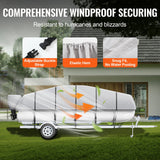 Boating Accessories: VEVOR Pontoon Boat Cover 800D Waterproof Trailerable 23-24 ft with Storage Bag