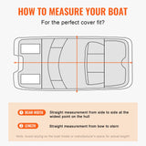 Boating Accessories: VEVOR Pontoon Boat Cover 800D Waterproof Trailerable 23-24 ft with Storage Bag