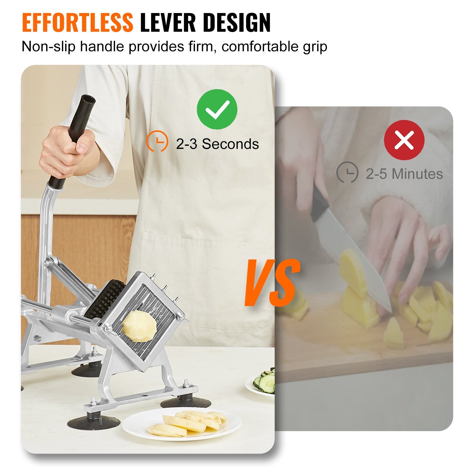 Gardening Tools: VEVOR Commercial Vegetable Slicer, 1/4 inch Fruit Slicer, Stainless Steel and Aluminum Alloy Vegetable Cutter Slicer Machine, Manual Slicer with Non-slip Feet, for Radishes, Onions, Potatoes, Lemons