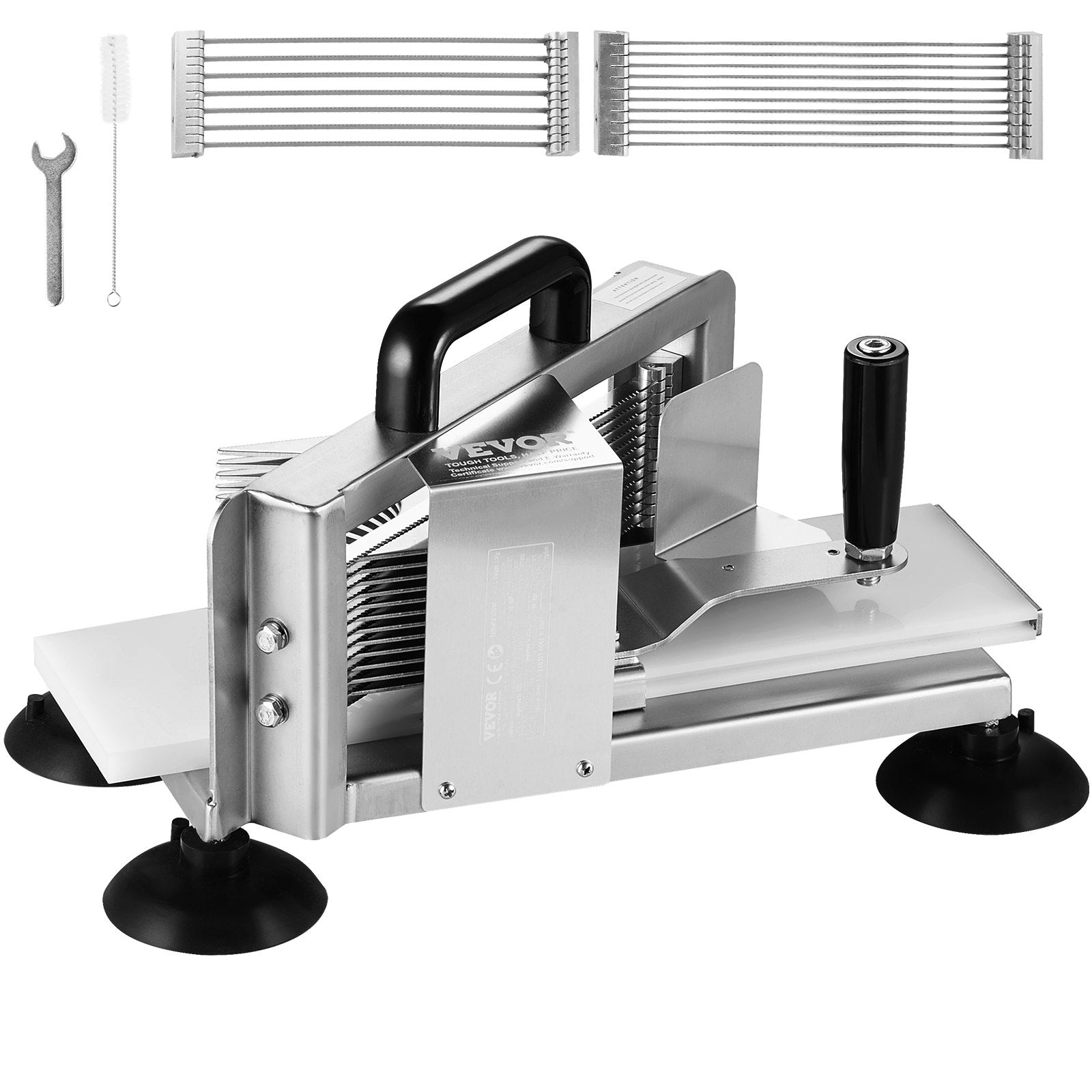 Gardening Tools: VEVOR Commercial Tomato Slicer, 1/4"+3/8"+3/16" Tomato Cutter Slicer, Stainless Steel Heavy Duty Tomato Slicer Machine, Manual Tomato Slicer with Non-slip Feet, Cutting Tomatoes, Cucumbers, Bananas