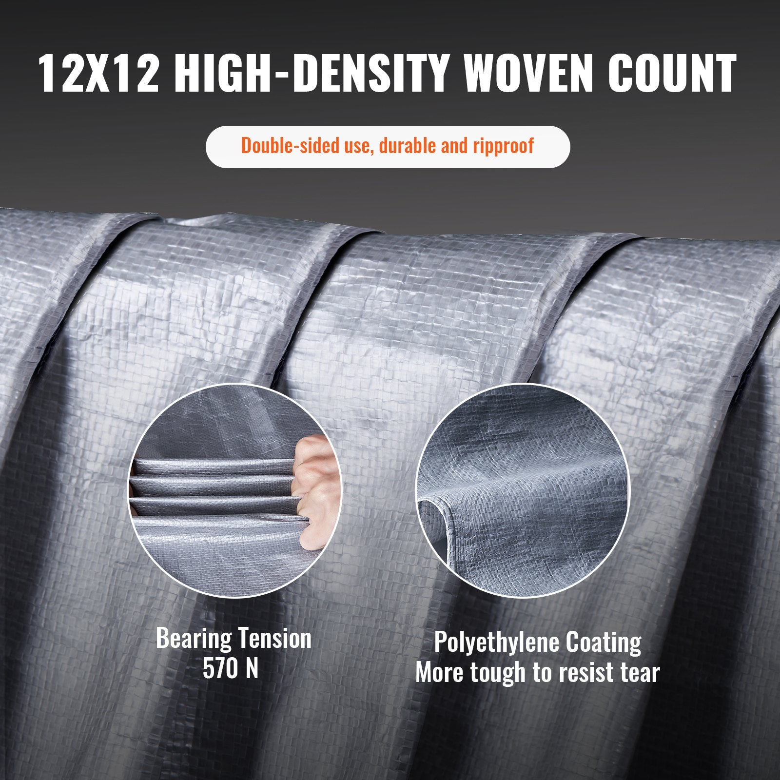Caravan Accessories: VEVOR Tarp Waterproof Tarpaulin 20 x 30 ft 10 Mil Plastic Poly Tear UV Resistant