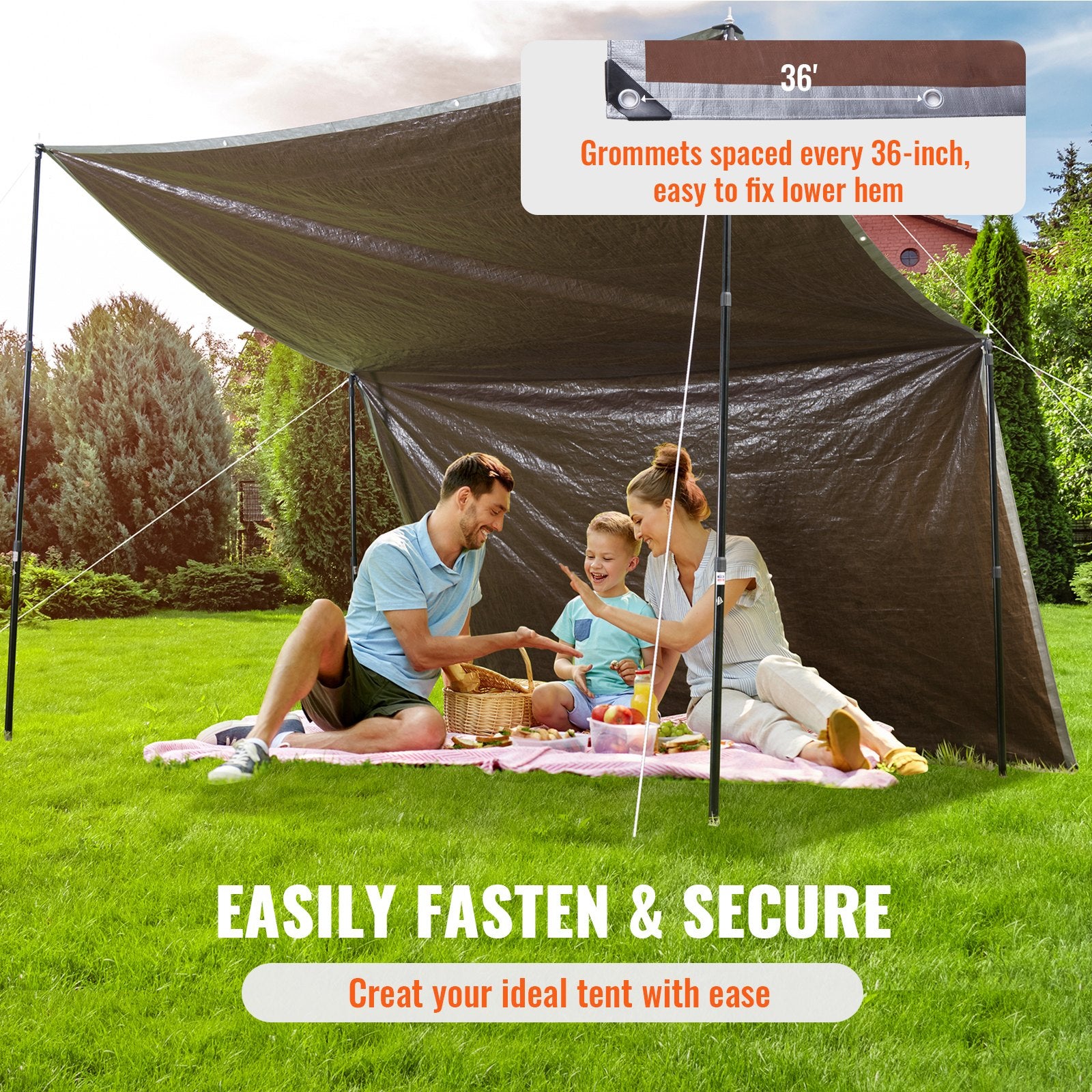 Caravan Accessories: VEVOR Tarp Waterproof Tarpaulin 20 x 30 ft 10 Mil Plastic Poly Tear UV Resistant