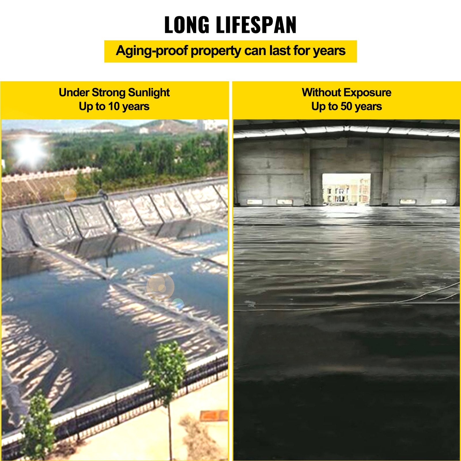 Swimming Pools: VEVOR LLDPE Pond Liner 15x20 ft, Pond Liner 20 Mil, Fish Pond Liners for Waterfall, Pond and Fish Ponds
