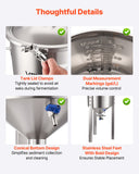 Free Weights: VEVOR Stainless Steel Conical Fermenter, 8 Gal/30L Home Brewing Fermenation Tank, Brew Bucket Fermentor with Conical Bottom, 3 Adjustable Legs, Lid, Handle & Thermometer, for Wine, Beer Fermentation