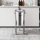 Free Weights: VEVOR Stainless Steel Conical Fermenter, 8 Gal/30L Home Brewing Fermenation Tank, Brew Bucket Fermentor with Conical Bottom, 3 Adjustable Legs, Lid, Handle & Thermometer, for Wine, Beer Fermentation