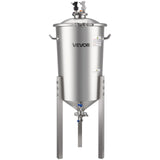 Free Weights: VEVOR Stainless Steel Conical Fermenter, 8 Gal/30L Home Brewing Fermenation Tank, Brew Bucket Fermentor with Conical Bottom, 3 Adjustable Legs, Lid, Handle & Thermometer, for Wine, Beer Fermentation