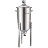 Free Weights: VEVOR Stainless Steel Conical Fermenter, 8 Gal/30L Home Brewing Fermenation Tank, Brew Bucket Fermentor with Conical Bottom, 3 Adjustable Legs, Lid, Handle & Thermometer, for Wine, Beer Fermentation