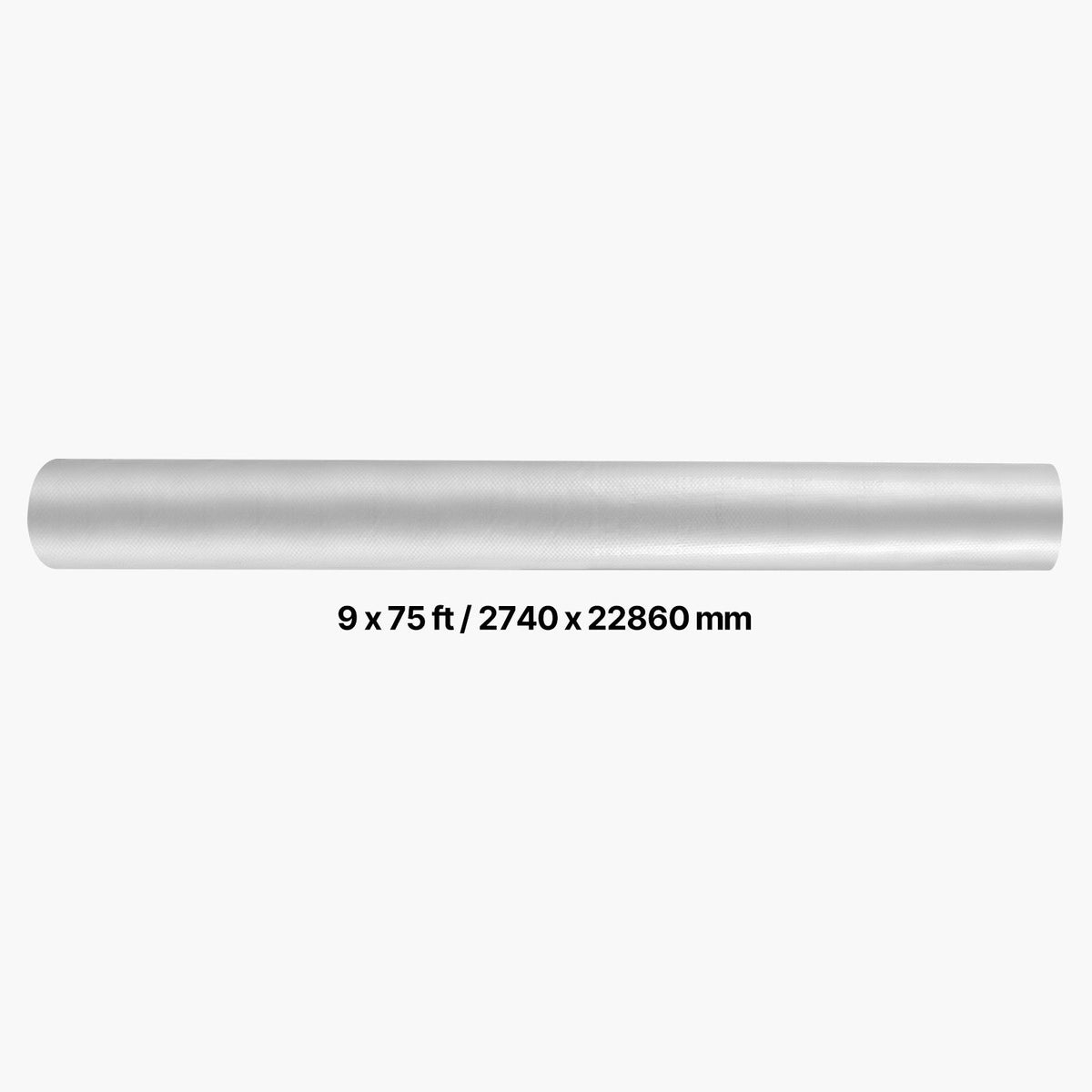 House Wrap, 2.74 x 22.86 mm, 0.13 mm Thick Vapor Barrier, Heavy Duty Plastic Sheeting for Tear-resistant, Drop Cloth Vapor Barrier Covering for Residential & Commercial Construction, White