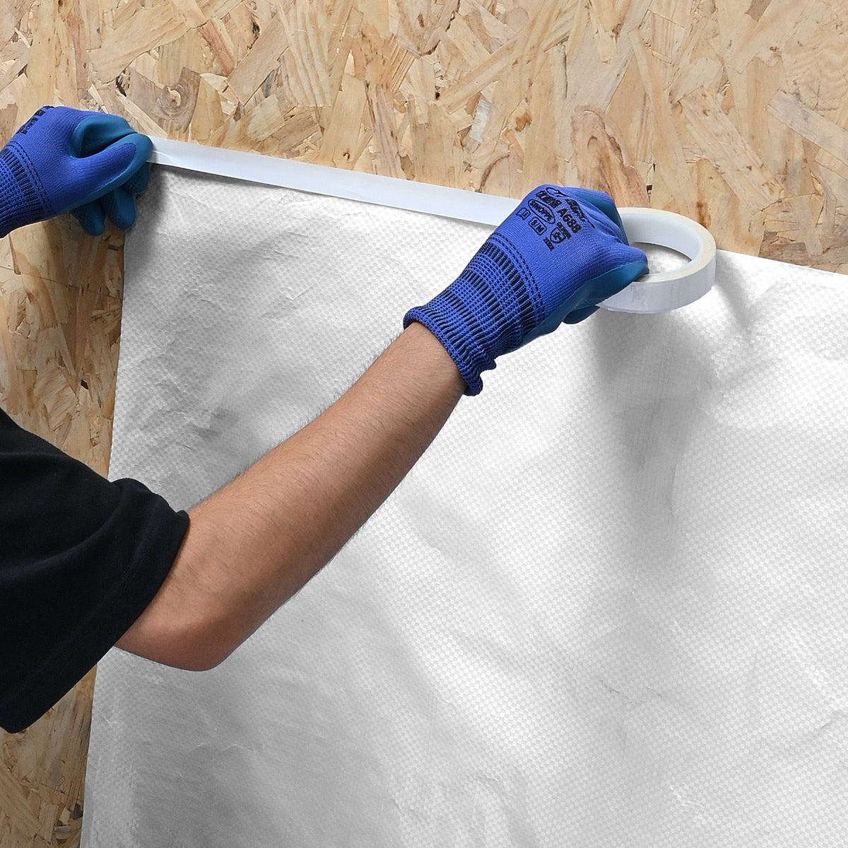 House Wrap, 2.74 x 22.86 mm, 0.13 mm Thick Vapor Barrier, Heavy Duty Plastic Sheeting for Tear-resistant, Drop Cloth Vapor Barrier Covering for Residential & Commercial Construction, White