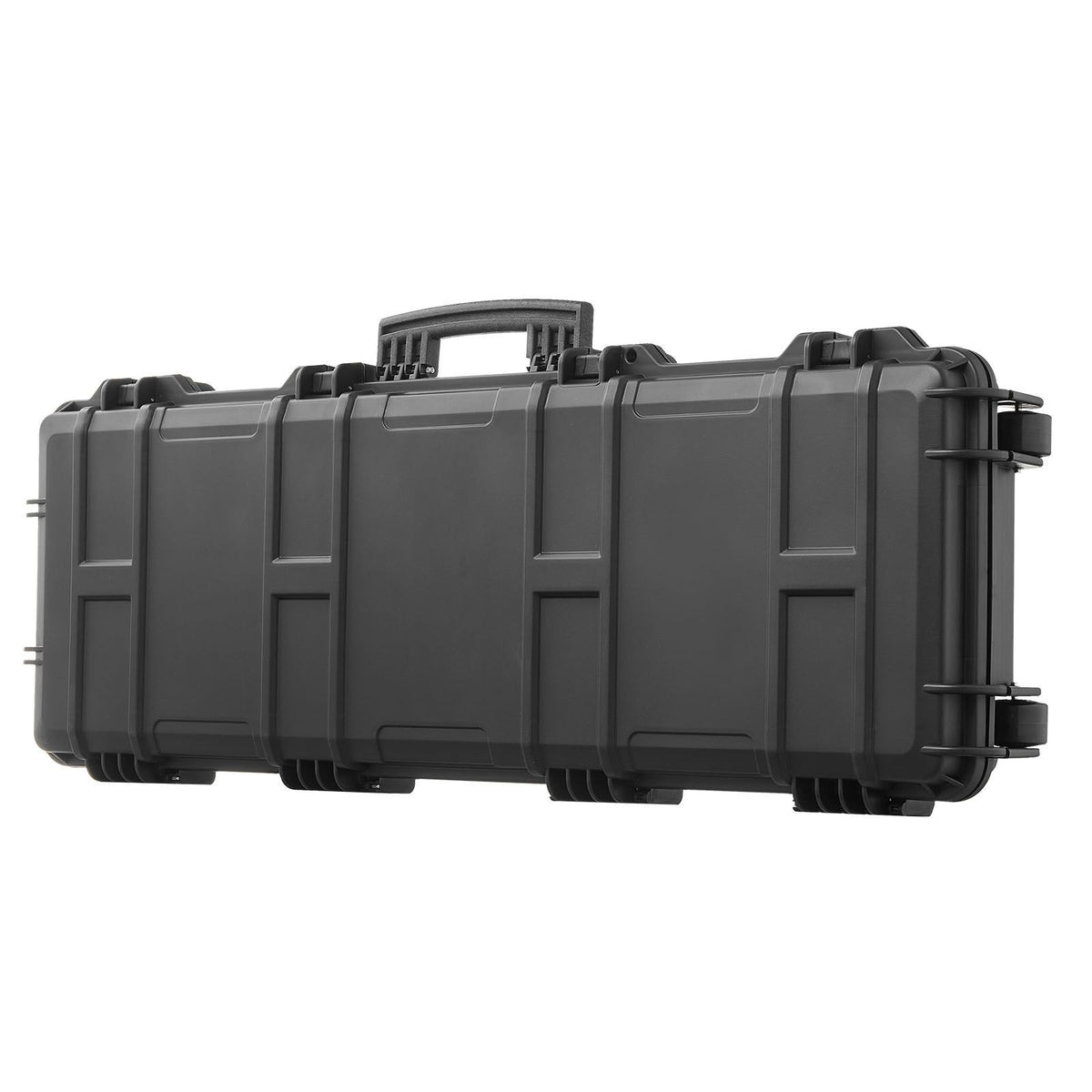 Hard Rifle Case, Lockable Rifle Case with Pre-cut Foams, 1016 mm Gun Storage with Wheels, IP67 Waterproof & Dustproof Movable Large Pistol Storage for Rifles, Shotguns, Airsoft Guns, Black