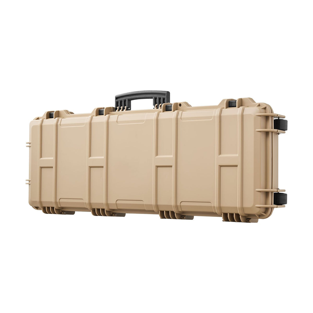 Hard Rifle Case, Lockable Rifle Case with Pre-cut Foams, 1016 mm Gun Storage with Wheels, IP67 Waterproof & Dustproof Movable Large Pistol Storage for Rifles, Shotguns, Airsoft Guns, Khaki