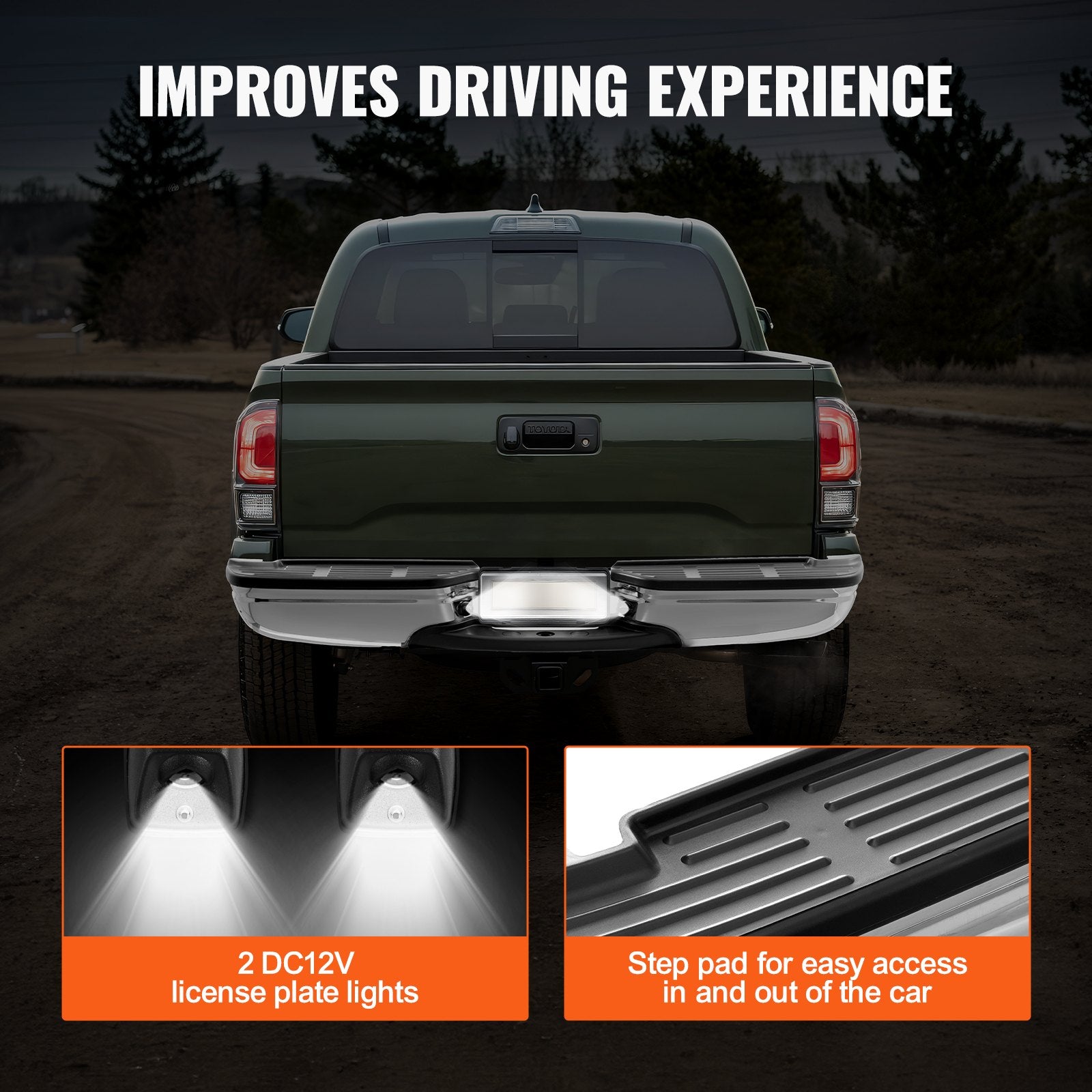 Automotive Parts: VEVOR Rear Step Bumper Steel Bumper for 1999-2007-Ford F250/Ford F350 Super Duty