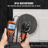Monitoring & Testing: VEVOR Split Handheld Anemometer, Digital Wind Speed CFM Meter Gauge with LED Backlight Screen, Measures Wind Velocity Wind Temperature Air Flow Wind Chill, for Sailing Surfing Flying HVAC