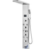 Shower Accessories: VEVOR Shower Panel System, 6 Shower Modes, LED & Screen Hydroelectricity Shower Panel Tower, Rainfall, Waterfall, 8 Massage Jets, Tub Spout, Handheld Shower, Stainless Steel Wall-Mounted Shower Set