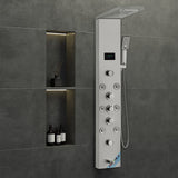 Shower Accessories: VEVOR Shower Panel System, 6 Shower Modes, LED & Screen Hydroelectricity Shower Panel Tower, Rainfall, Waterfall, 8 Massage Jets, Tub Spout, Handheld Shower, Stainless Steel Wall-Mounted Shower Set
