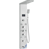 Shower Accessories: VEVOR Shower Panel System, 6 Shower Modes, LED & Screen Hydroelectricity Shower Panel Tower, Rainfall, Waterfall, 8 Massage Jets, Tub Spout, Handheld Shower, Stainless Steel Wall-Mounted Shower Set