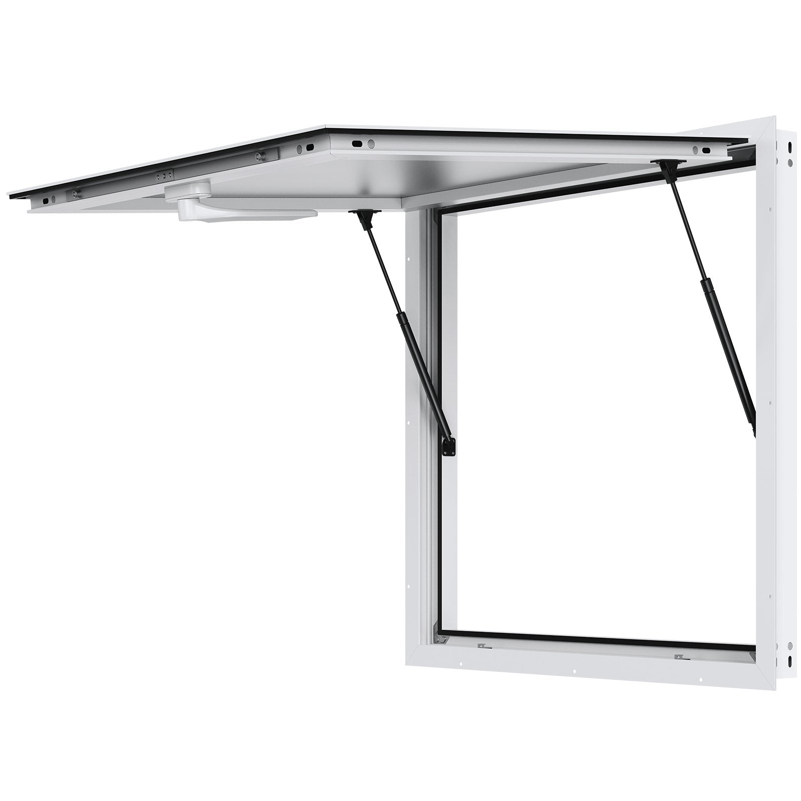 Canopies & Gazebos: VEVOR Concession Window 91x91cm, Aluminum Alloy Food Truck Service Window with Awning Door & Drag Hook, Up to 85 Degrees Stand Serving Window for Food Trucks Concession Trailers, Glass Not Included