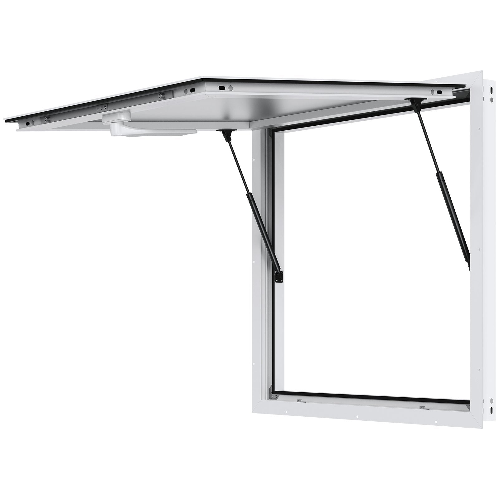 Canopies & Gazebos: VEVOR Concession Window 91x91cm, Aluminum Alloy Food Truck Service Window with Awning Door & Drag Hook, Up to 85 Degrees Stand Serving Window for Food Trucks Concession Trailers, Glass Not Included