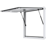 Canopies & Gazebos: VEVOR Concession Window 91x91cm, Aluminum Alloy Food Truck Service Window with Awning Door & Drag Hook, Up to 85 Degrees Stand Serving Window for Food Trucks Concession Trailers, Glass Not Included