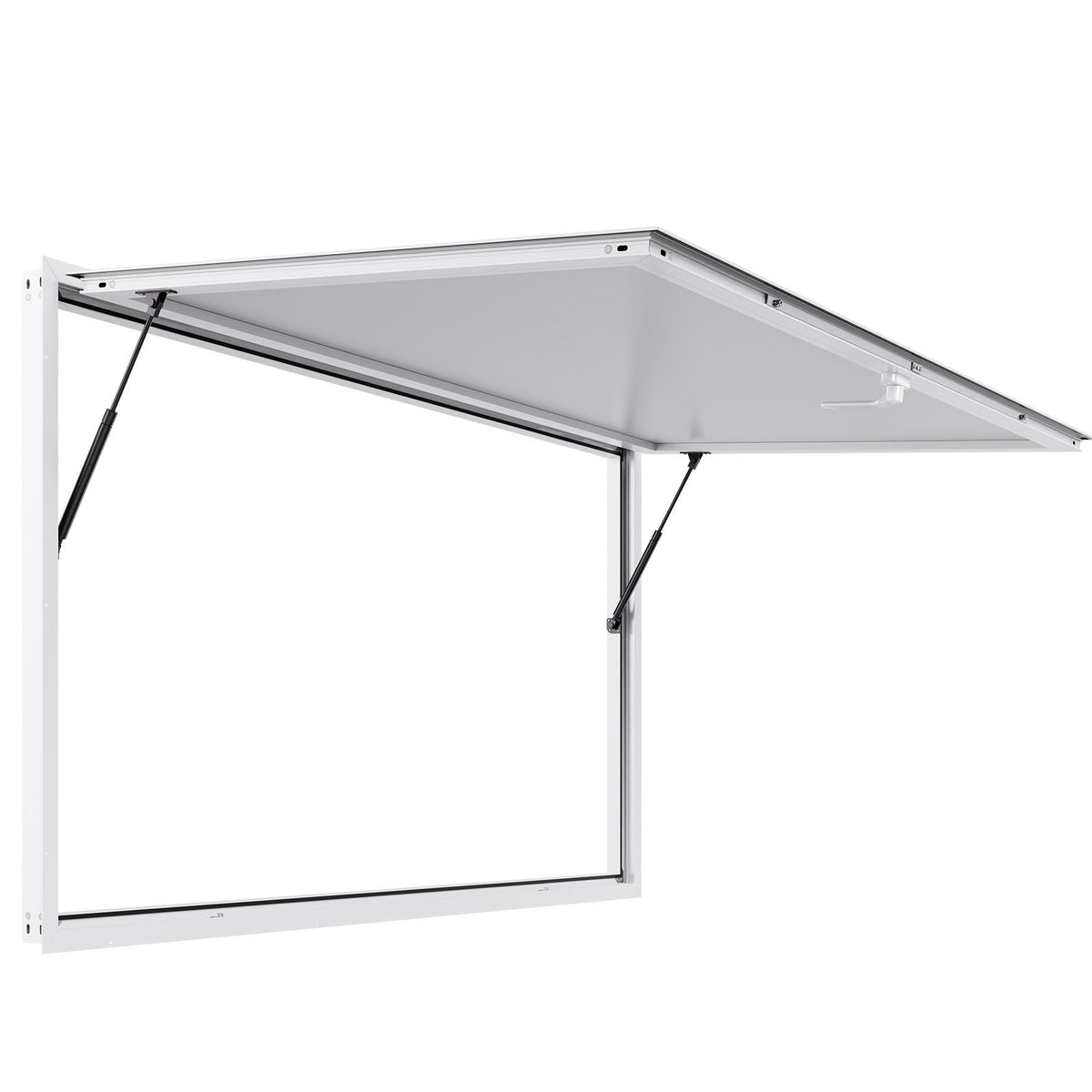 Concession Window 188x102cm, Aluminum Alloy Frame Service Window for Food Truck, Up to 85 Degrees Stand Serving Window with Awning Door and Drag Hook, Rainwater Resistant for Concession Trailer