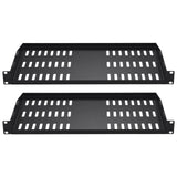 Audio Accessories: VEVOR 2PCS 1U Server Rack Shelf, 254mm Depth, 22.68kg Max Load Capacity Vented Cantilever or Wall Mount Rack Mount Shelf with Tray, Good Air Circulation for 482.6mm Network Cabinet or Equipment Rack