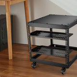 Audio Accessories: VEVOR 2PCS 1U Server Rack Shelf, 254mm Depth, 22.68kg Max Load Capacity Vented Cantilever or Wall Mount Rack Mount Shelf with Tray, Good Air Circulation for 482.6mm Network Cabinet or Equipment Rack