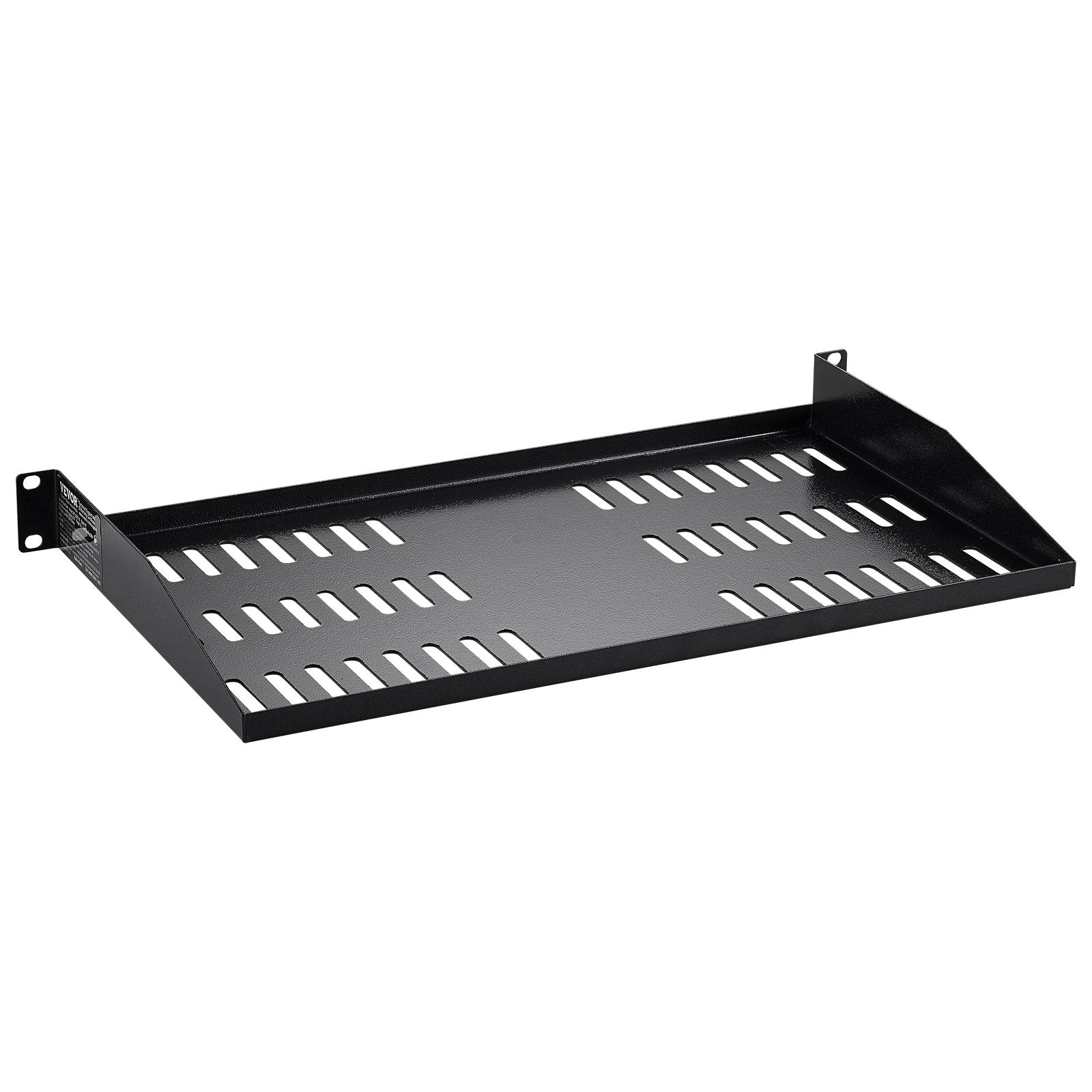 Audio Accessories: VEVOR 2PCS 1U Server Rack Shelf, 254mm Depth, 22.68kg Max Load Capacity Vented Cantilever or Wall Mount Rack Mount Shelf with Tray, Good Air Circulation for 482.6mm Network Cabinet or Equipment Rack