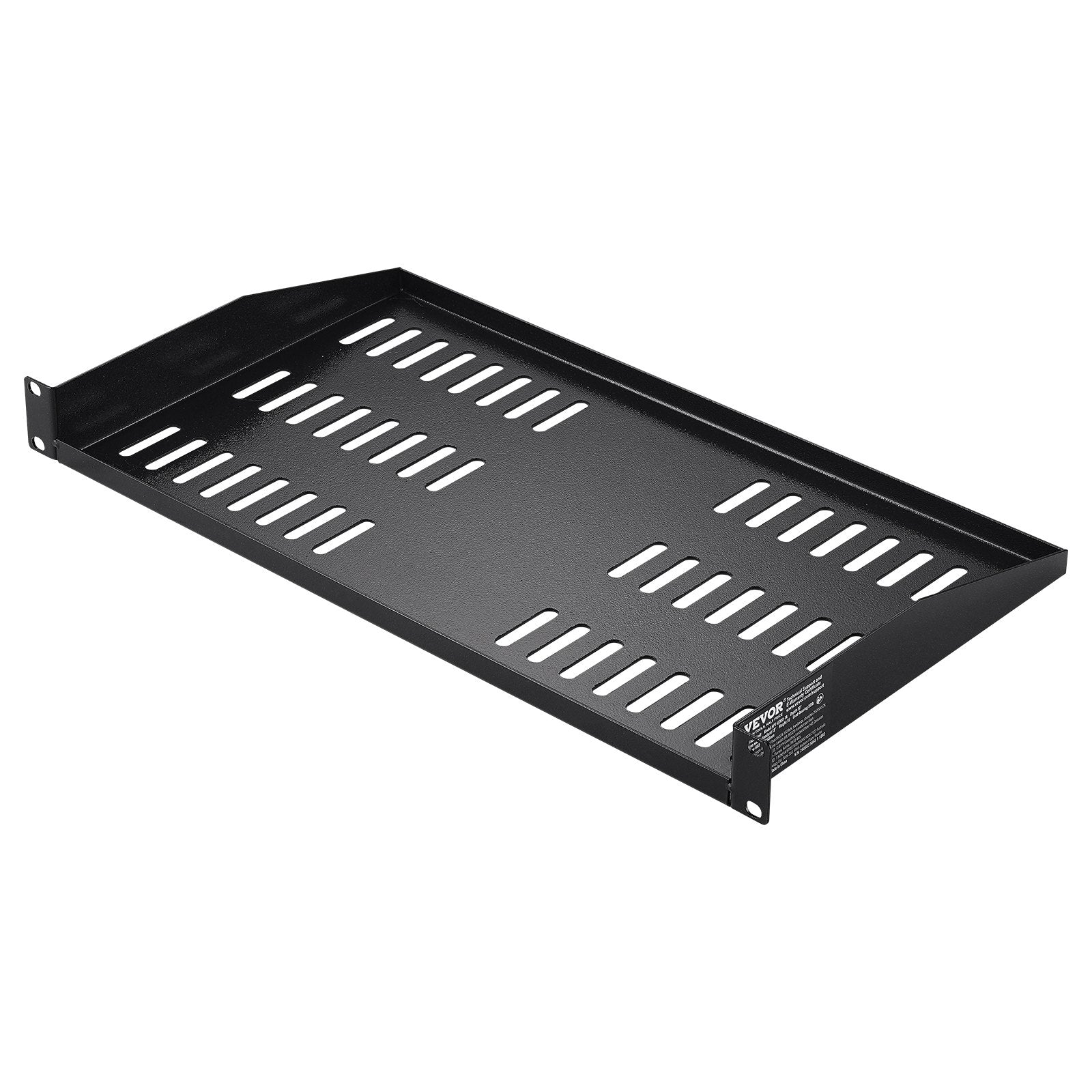 Audio Accessories: VEVOR 2PCS 1U Server Rack Shelf, 254mm Depth, 22.68kg Max Load Capacity Vented Cantilever or Wall Mount Rack Mount Shelf with Tray, Good Air Circulation for 482.6mm Network Cabinet or Equipment Rack