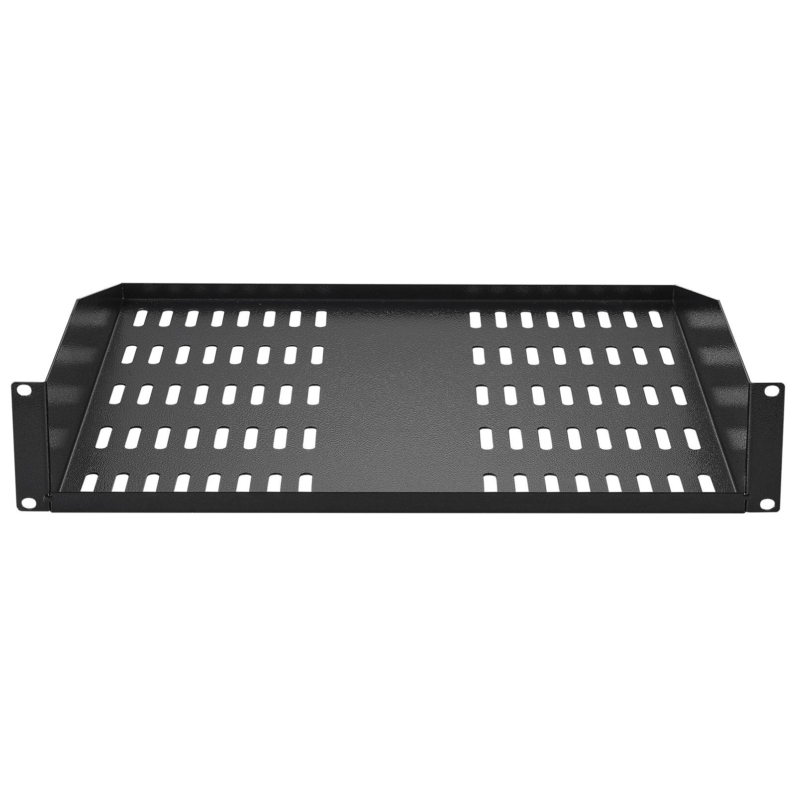Kitchen & Bathroom DIY: VEVOR 2U Server Rack Shelf 16"/406 mm Depth Vented Rack Mount Shelf with Tray