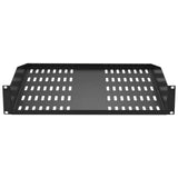 Kitchen & Bathroom DIY: VEVOR 2U Server Rack Shelf 16"/406 mm Depth Vented Rack Mount Shelf with Tray