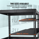 Kitchen & Bathroom DIY: VEVOR 2U Server Rack Shelf 16"/406 mm Depth Vented Rack Mount Shelf with Tray