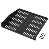 Kitchen & Bathroom DIY: VEVOR 2U Server Rack Shelf 16"/406 mm Depth Vented Rack Mount Shelf with Tray