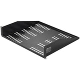 Kitchen & Bathroom DIY: VEVOR 2U Server Rack Shelf 16"/406 mm Depth Vented Rack Mount Shelf with Tray