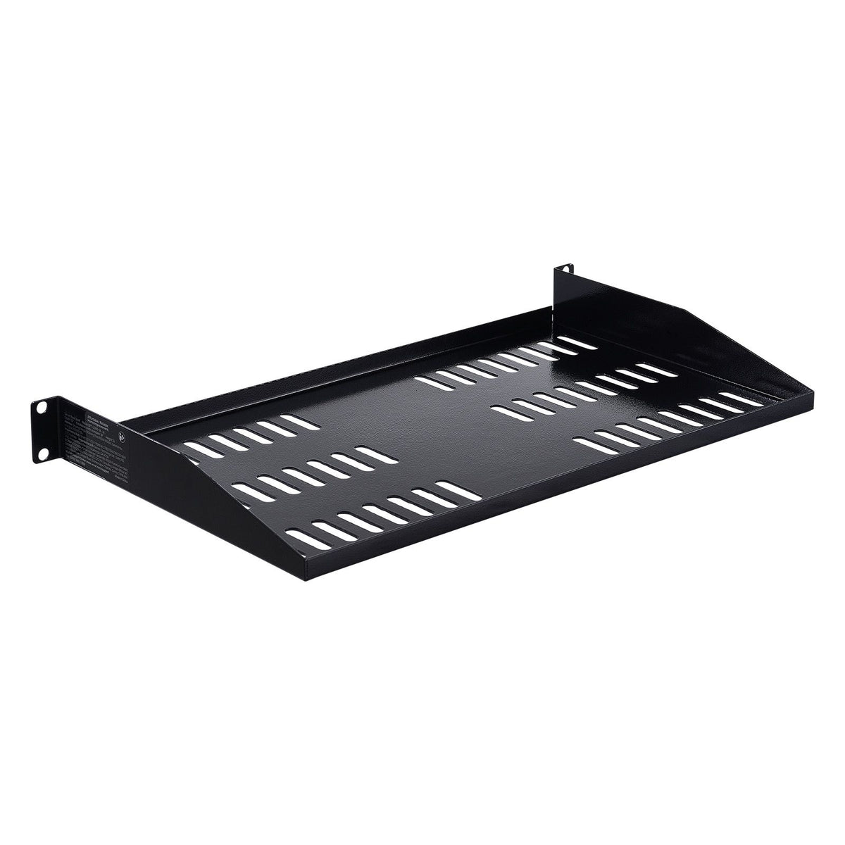 1U Server Rack Shelf, 4 PCS, 22.68 kg Max Load-Bearing Vented Cantilever, Wall Mount or Rack Mount Shelf with Tray, 254 mm Depth, Good Air Circulation for Cabinet Computer Network Equipment