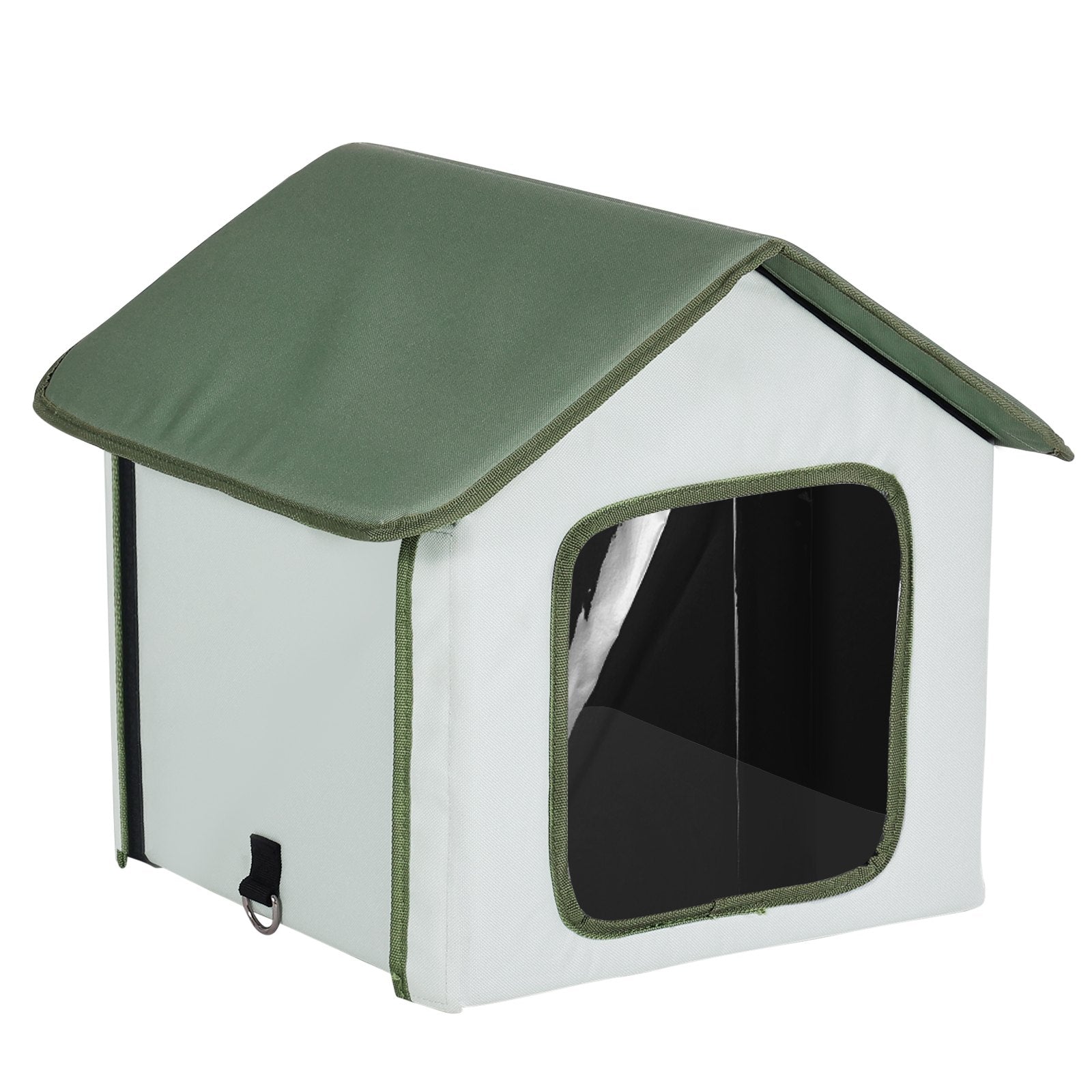 Cat Furniture: VEVOR Elevated Heated Cat House, Outdoor Kitty Shelter with Timer, 600D Oxford Cloth Foldable Cat Shelter with Heated Pad for Winter to Stay Warm and Cozy, Green (Small)