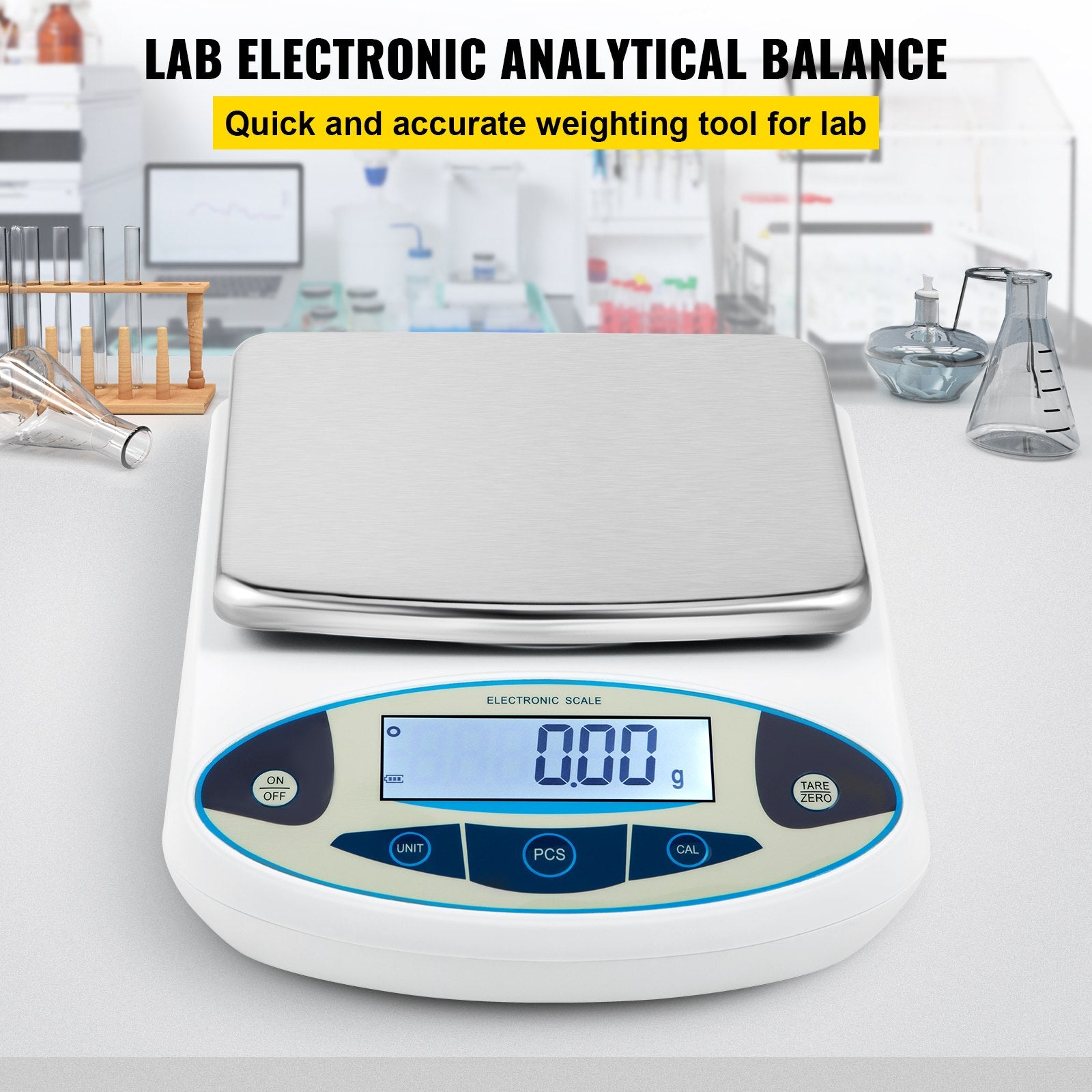 Measuring Tools & Sensors: VEVOR Lab Analytical Balance Digital Precision Scale 5000gx0.01g High Precision