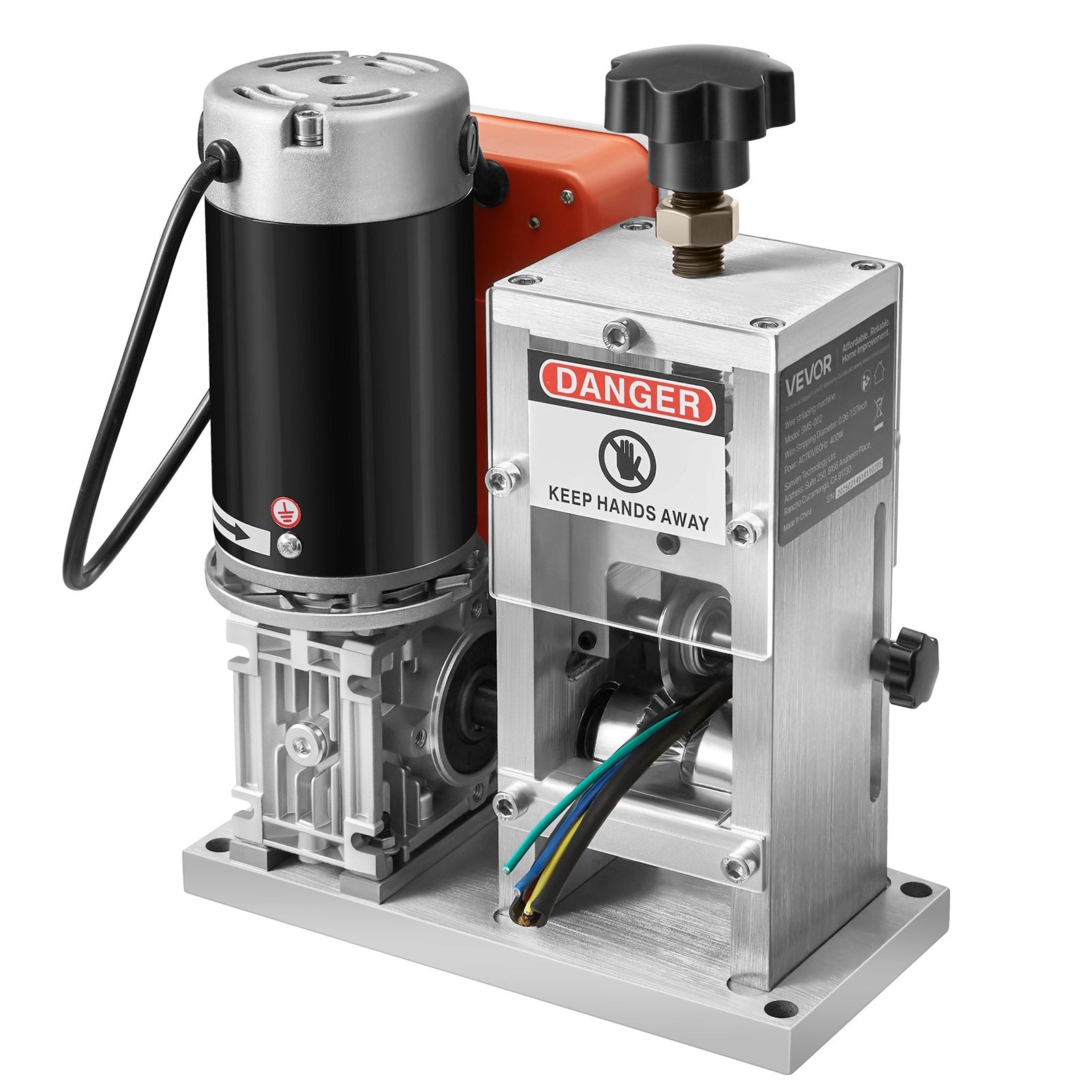 Gardening Tools: VEVOR Electric Wire Stripping Machine, 1.5-40 mm, 400W Automatic Motorized Cable Stripper, 9.84 IPS (15 m/min) Wire Peeler with Alloy Blades, V-Shaped Rollers, Cooling Fan, for Scrap Copper Recycling