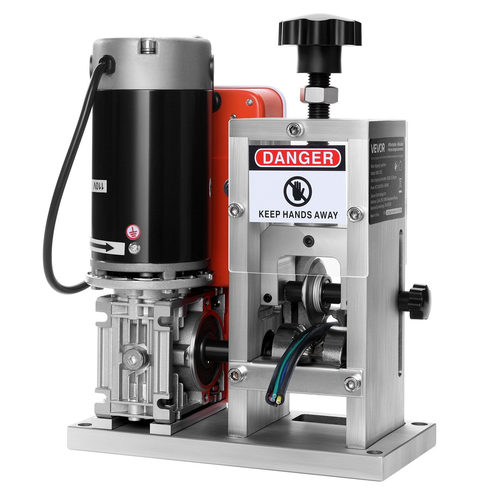 Gardening Tools: VEVOR Electric Wire Stripping Machine, 1.5-40 mm, 400W Automatic Motorized Cable Stripper, 9.84 IPS (15 m/min) Wire Peeler with Alloy Blades, V-Shaped Rollers, Cooling Fan, for Scrap Copper Recycling