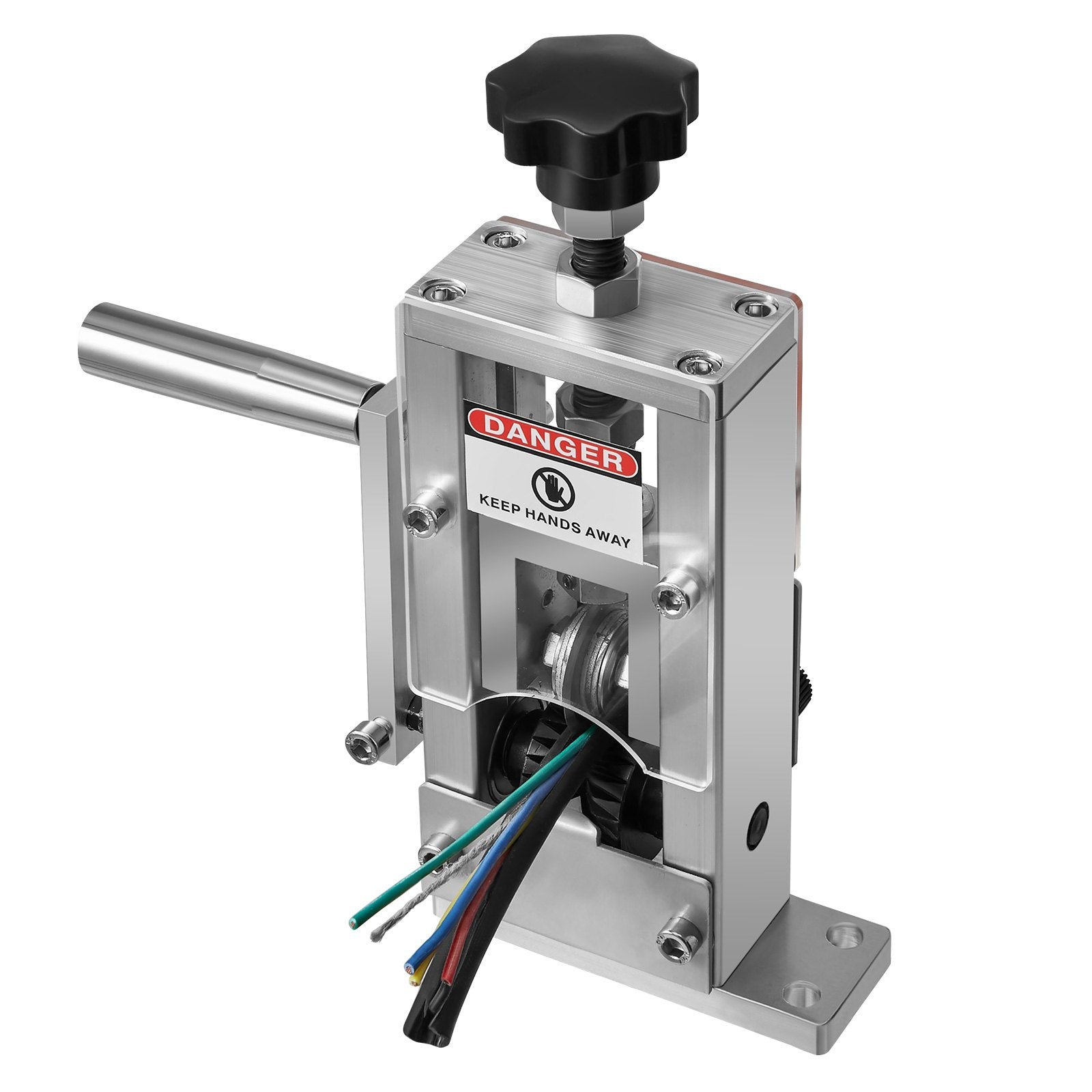 Gardening Tools: VEVOR Manual Wire Stripping Machine, 1.5-25 mm, Copper Stripper with Hand Crank or Drill Powered, 64Mn Quenched Blades, 45# Steel Rollers, Aluminum Alloy Frame Wire Peeler, for Scrap Copper Recycling