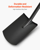 Outdoor Play Equipment: VEVOR Square Shovel, 122 cm Heavy-Duty Flat Shovel, Transfer Shovels with Alloy Steel Blade and Non-Slip D-Handle, Detachable and Easy Storage, for Gardening, Construction, Digging & Snow Shoveling