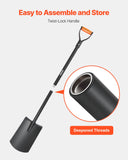 Outdoor Play Equipment: VEVOR Square Shovel, 122 cm Heavy-Duty Flat Shovel, Transfer Shovels with Alloy Steel Blade and Non-Slip D-Handle, Detachable and Easy Storage, for Gardening, Construction, Digging & Snow Shoveling