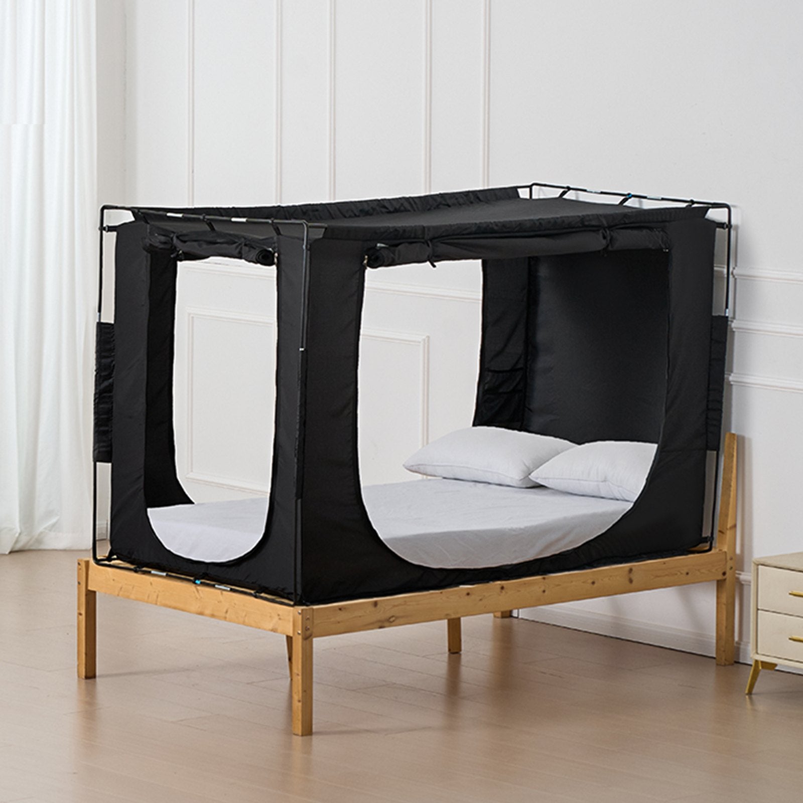 Canopies & Gazebos: VEVOR 3 Doors Bed Tent Breathable Tent 70% Blackout with 9.5 mm Fiber Poles