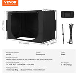 Canopies & Gazebos: VEVOR 3 Doors Bed Tent Breathable Tent 70% Blackout with 9.5 mm Fiber Poles