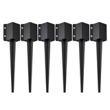 Fencing: VEVOR Fence Post Anchor Ground Spike 6 Pack 24 x 4 x 4 In Metal Fence Stakes