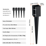 Fencing: VEVOR Fence Post Anchor Ground Spike 6 Pack 24 x 4 x 4 In Metal Fence Stakes