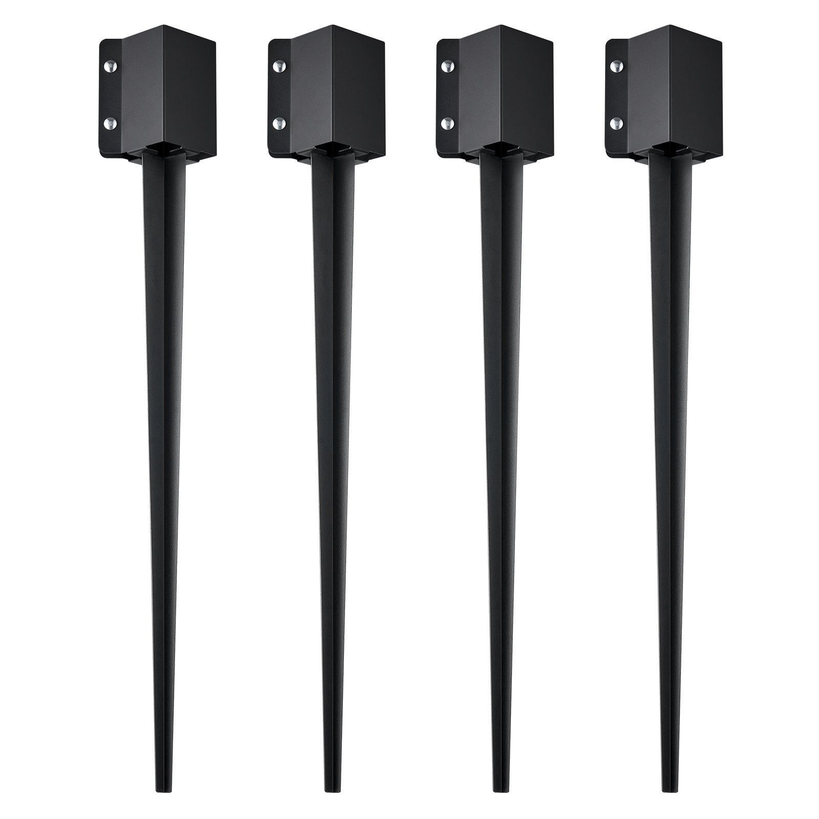 Fencing: VEVOR Fence Post Anchor Ground Spike 4 Pack 36 x 4 x 4 In Metal Fence Stakes