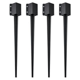 Fencing: VEVOR Fence Post Anchor Ground Spike 4 Pack 36 x 4 x 4 In Metal Fence Stakes