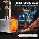 BBQ Tools: VEVOR Portable Propane Forge 2 Burner Farrier Forge Knife Metal Square