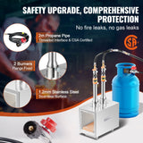 BBQ Tools: VEVOR Portable Propane Forge 2 Burner Farrier Forge Knife Metal Square