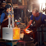 BBQ Tools: VEVOR Portable Propane Forge 2 Burner Farrier Forge Knife Metal Square